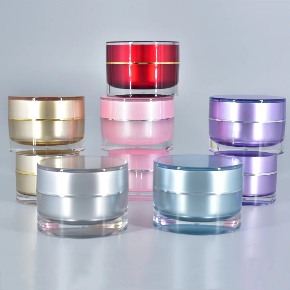 Luxury Skincare Packaging - 1PCS straight round bottle 10g15g20gPS acrylic