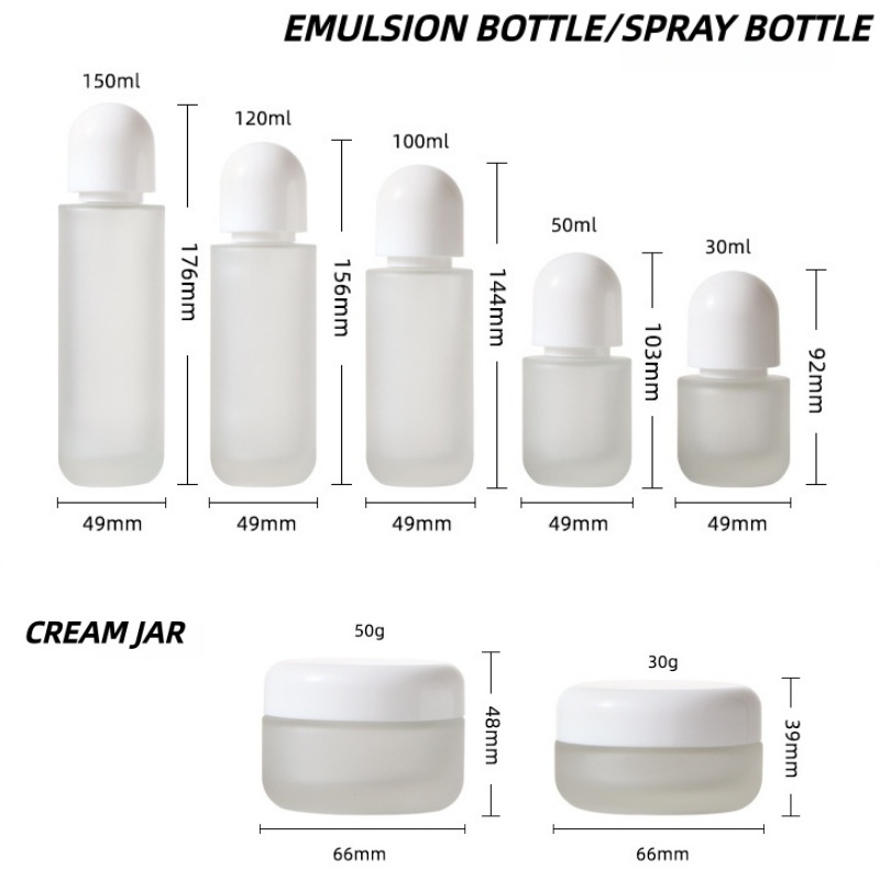 【Logo Custom】1Pcs Frosted Glas - đánh giá và giá Luxury Skincare Packaging