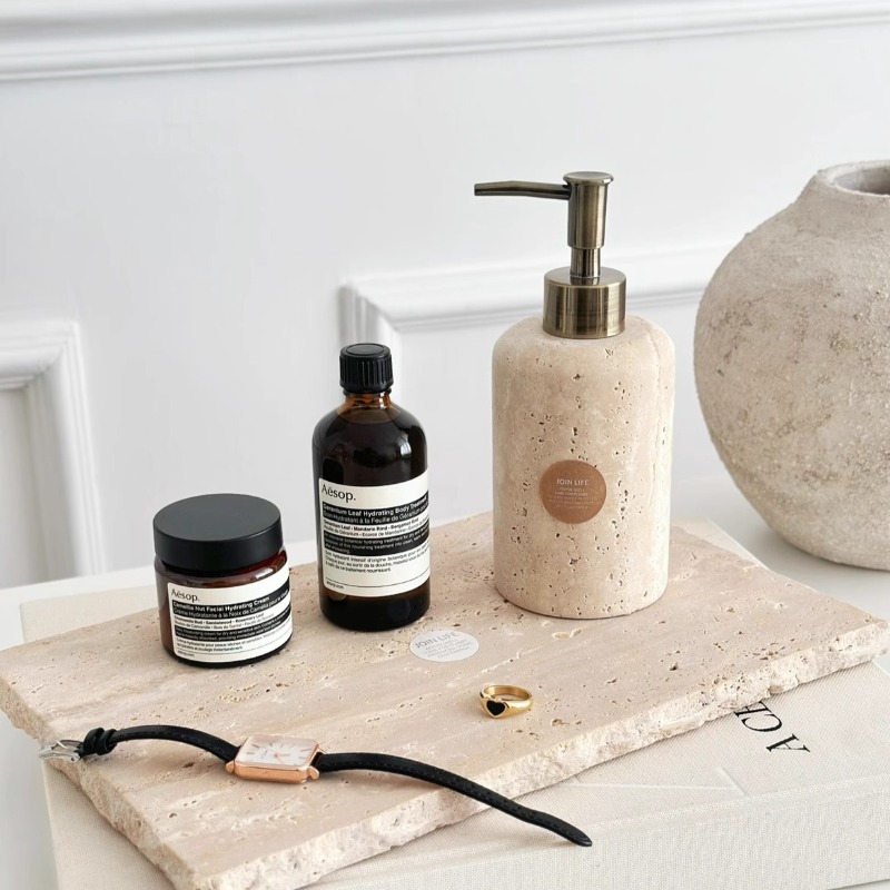 Natural Stone Lotion Dispenser - đánh giá và giá Luxury Natural Skincare