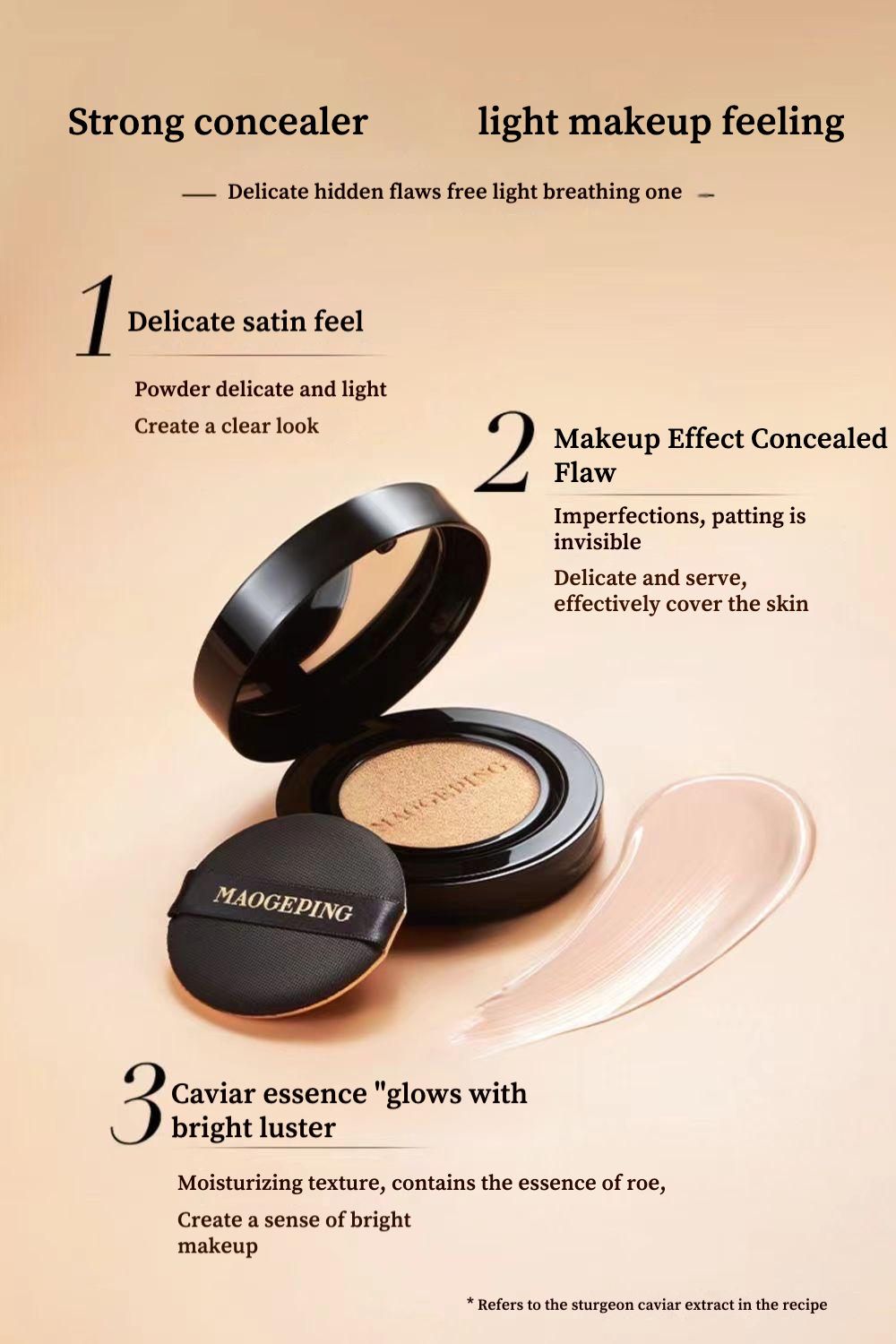 Maogeping Air Cushion Luxuriou - đánh giá và giá Luxury Skincare Cream